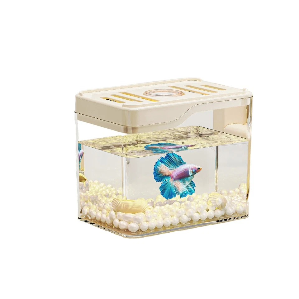 Shatterproof Mini Fish Tank Transparent Turtle Tank Living Room - image 1 of 1