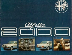 Alfa Romeo Alfetta 2000 Saloon 1977-1978 UK Market Sales Brochure - Picture 1 of 1