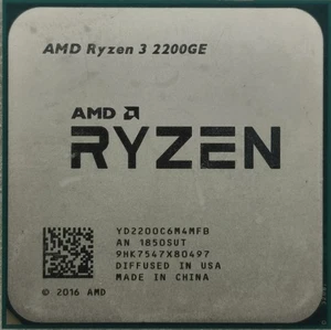 AMD Ryzen 3 2200GE AM4 CPU Processor R3 2200GE 35W 4-Core 4-Thr Desktop 3.2GHz - Picture 1 of 2