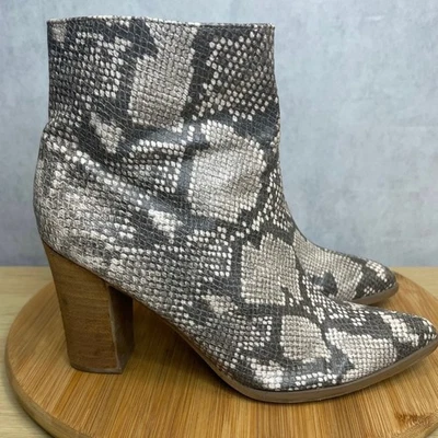 Carlos Santana Lydia Mujer Gris Piel de Serpiente Tibbie Botines Talla 8.5M Foto 1 de 4
