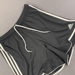 Adidas Shorts Women LG Black ClimaCool 3-Stripes Running Soccer Athletic Gym - Picture 1 of 16