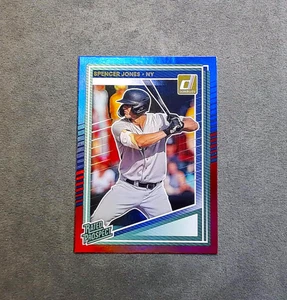 2025 Panini Donruss - Rated Prospects Spencer Jones #136 Red & Blue - Picture 1 of 2