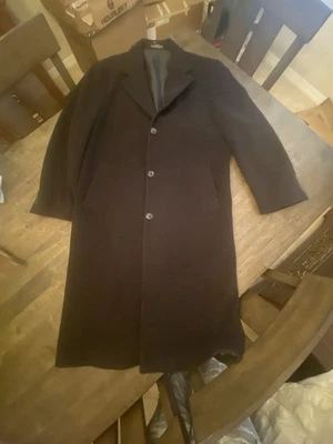 PERRY ELLIS Wool Coat Overcoat Mens Size R40  black - Image 1 of 4