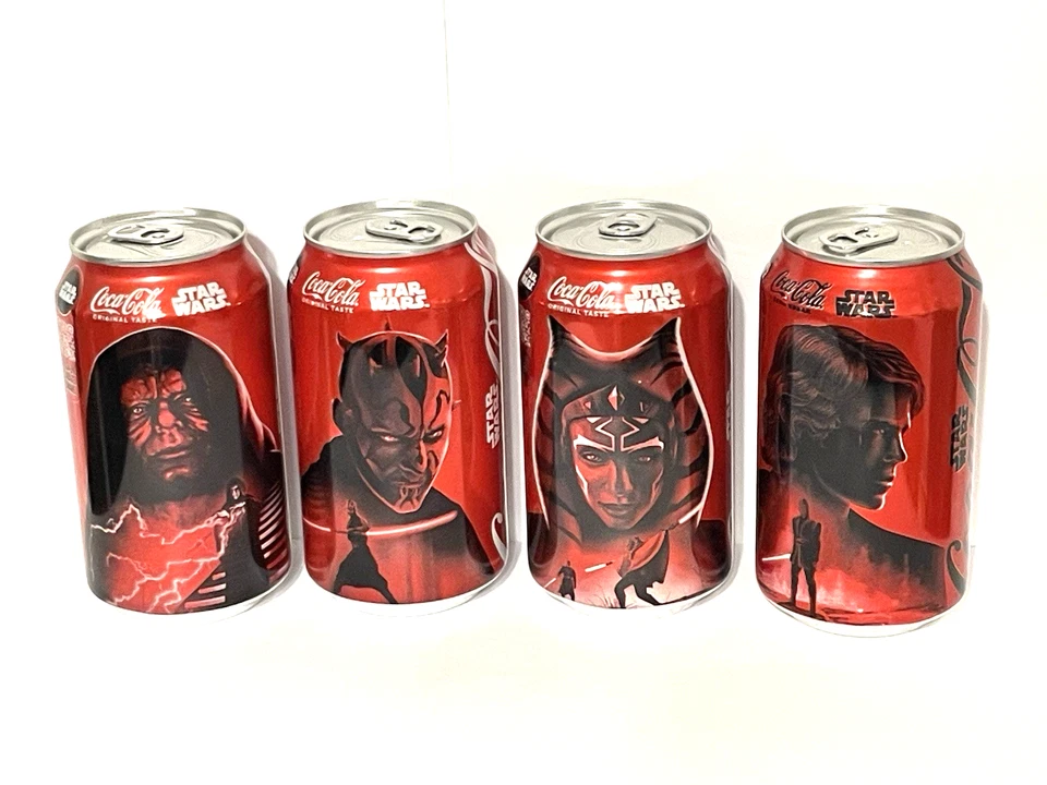 Банки Star Wars Coca Cola Anakin Ashoka Maul Palpatine Clone Wars Rivals ограниченное издание - Изображение 1 из 4