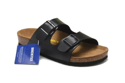 Birkenstock Arizona Birko-Flor Casual Beach Sandals Regular EU Size 35-45 Black - image 1 of 4