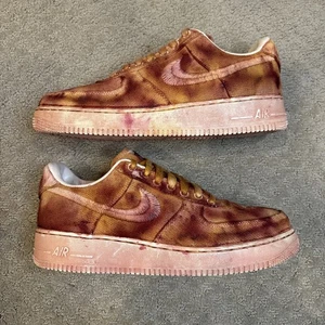 Size 11 - Nike Air Force 1 Stussy Low x Lookout & Wonderland Hand Dyed - Picture 1 of 9