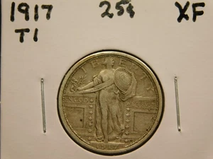 1917 T1 Standing Liberty Quarter Item # 6285 - Picture 1 of 2