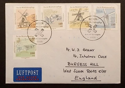 Germany stamp 1997 Humanitarian Relief Fund Mills first day cover - Image 1 of 2