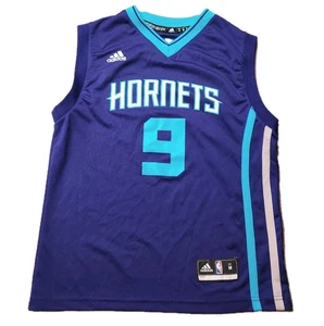Adidas NBA Charlotte Hornets #9 Youth Jersey Size M (10-12) Purple Teal Trim - Picture 1 of 8