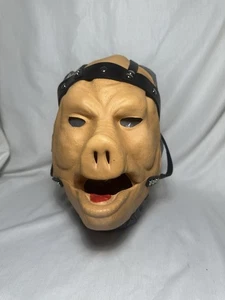 Slipknot Paul Gray Pig Mask Self Titled Custom Made Straps, Barlow Nose Ring - Picture 1 of 8