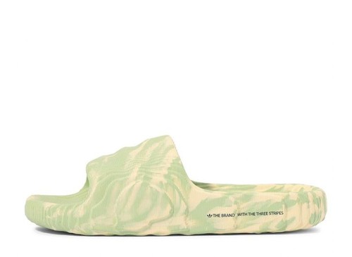 Adidas Adilette 22 Magic Lime Desert Sand mai usate