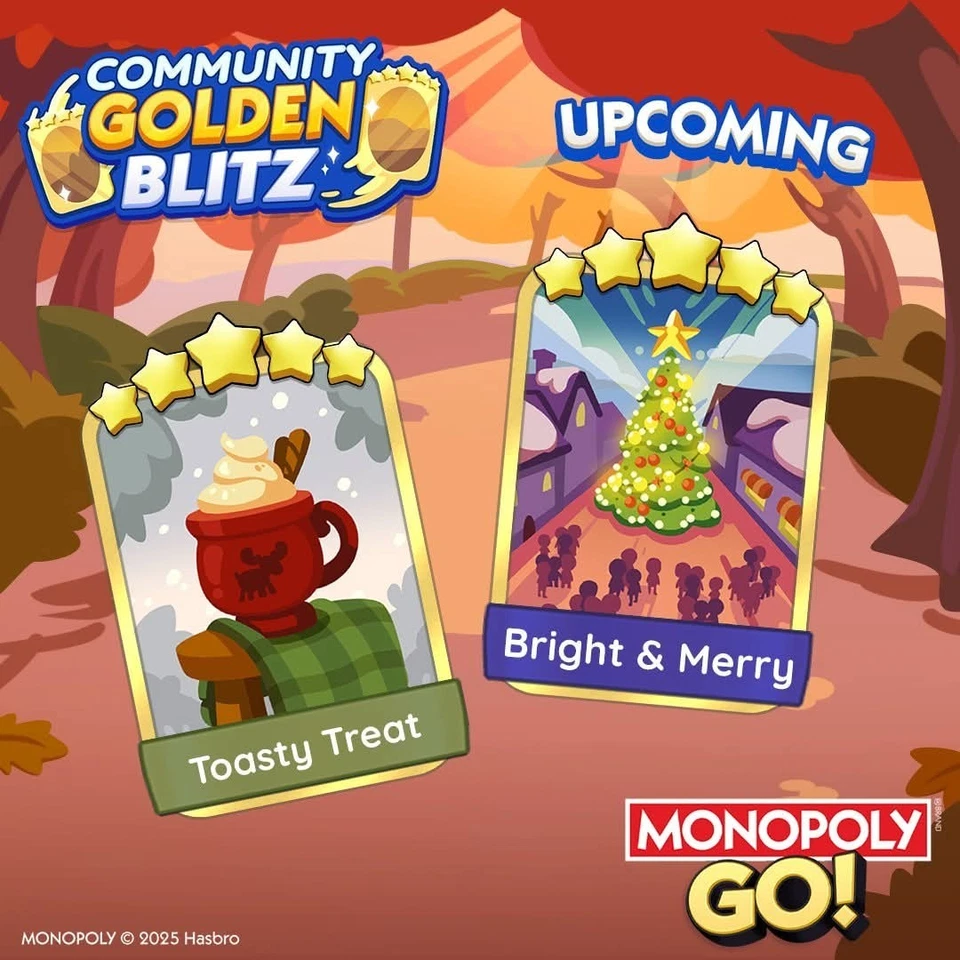 💫 Toasty Treat / Bright & Merry ⚡Monopoly _Go Golden Blitz Event ✨Entrega rápida Foto 1 de 1