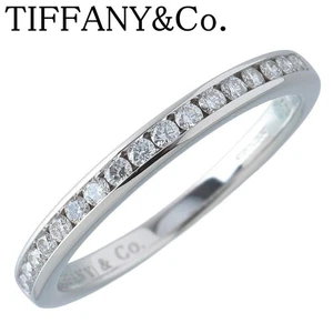 Auth Tiffany & Co. Diamond Eternity Ring PT950 Platinum US5.25 Used - Picture 1 of 7