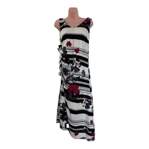 Midi-Maxikleid Größe 6 seitlich zum Schnüren Mohnblümchen Seventh Avenue Blumenmuster Kreuzfahrt - Bild 1 von 16