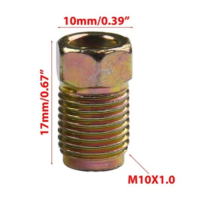 Useful Car Nuts Kits Bronze Tone For Cars M10x1.0 SUVs Threads 17x10mm - Image 1 of 4