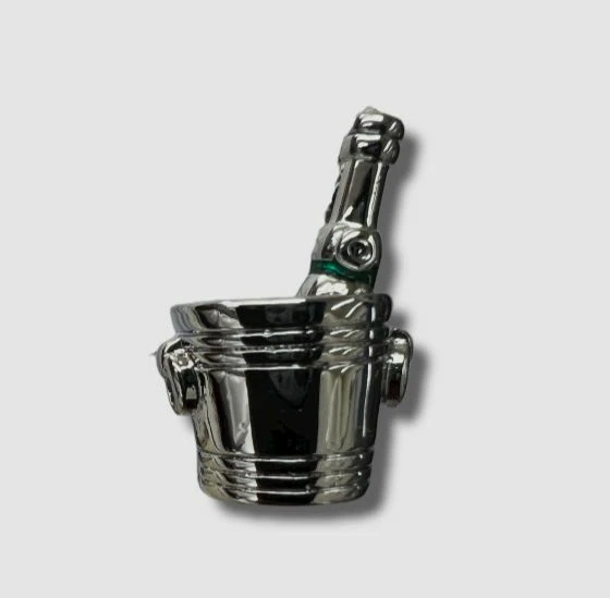 Gemelos Macy's Silver Champagne Cubo Acero Inoxidable $25 Foto 1 de 1