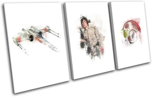 Luke Skywalker Starwars Movie Greats TREBLE CANVAS WALL ART Picture Print - Picture 1 of 1