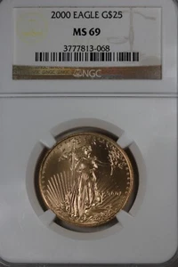 2000 25.00 NGC MS 69 EAGLE AMERICAN GOLD EAGLE (AGE) , GOLD - Picture 1 of 2