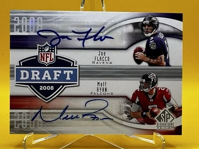 2009 Upper Deck SP Signature Edition Draft Years #/50 JOE FLACCO MATT RYAN  Auto - Image 1 of 2