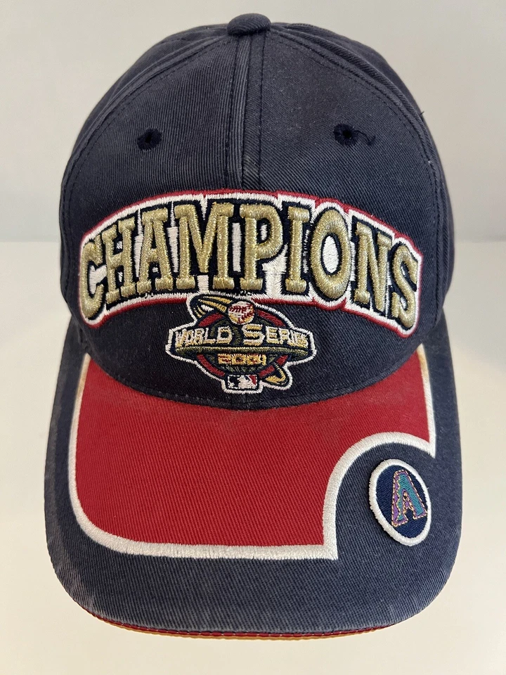 Arizona Diamondbacks Hat 2001 World Series Gray Red American Needle - Image 1 of 4