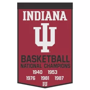 Indiana Hoosiers NCAA 24" x 38" Embroidered Wool National Champs Banner - Picture 1 of 1
