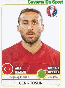 CENK TOSUN TURKEY BESIKTAS.JK RARE UPDATE STICKER EURO 2016 PANINI - Picture 1 of 1