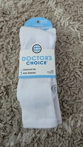 Doctors Choice Diabetic Socks for Men Seamless with Non-Binding 2 Pair Crew - Picture 1 of 4