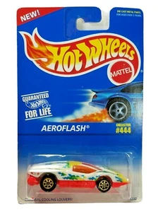 Hot Wheels 1996 White Aeroflash Gold 7SP Wheels 444 Orange Metal Base - Picture 1 of 5
