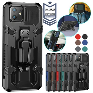 Rugged Shockproof Stand Case + Belt Clip For iPhone 15 14 13 12 11 Pro Max XS XR - Picture 1 of 20
