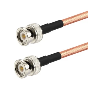 Adaptador de antena recta BNC macho a BNC macho RG400 cable coaxial cola de cerdo 30 cm - Imagen 1 de 2