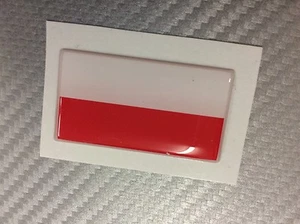 Adesivo Bandiera 3D Resinata POLONIA 45 x 25 mm. - Picture 1 of 1