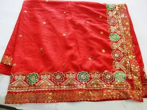Saris de cifón bordado indio Uniq de colección para cualquier tipo de artesanía - Imagen 1 de 16