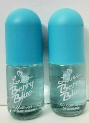 Paquete de 2 LOVE'S BERRY BLUE Cologne Mist 0,69 OZ ea por DANA NUEVO RARO Tamaño de viaje Foto 1 de 2