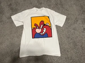 Vintage Yosemite Sam Cartoon Warner Brothers ACME T-Shirt weiß Größe Large selten - Bild 1 von 6