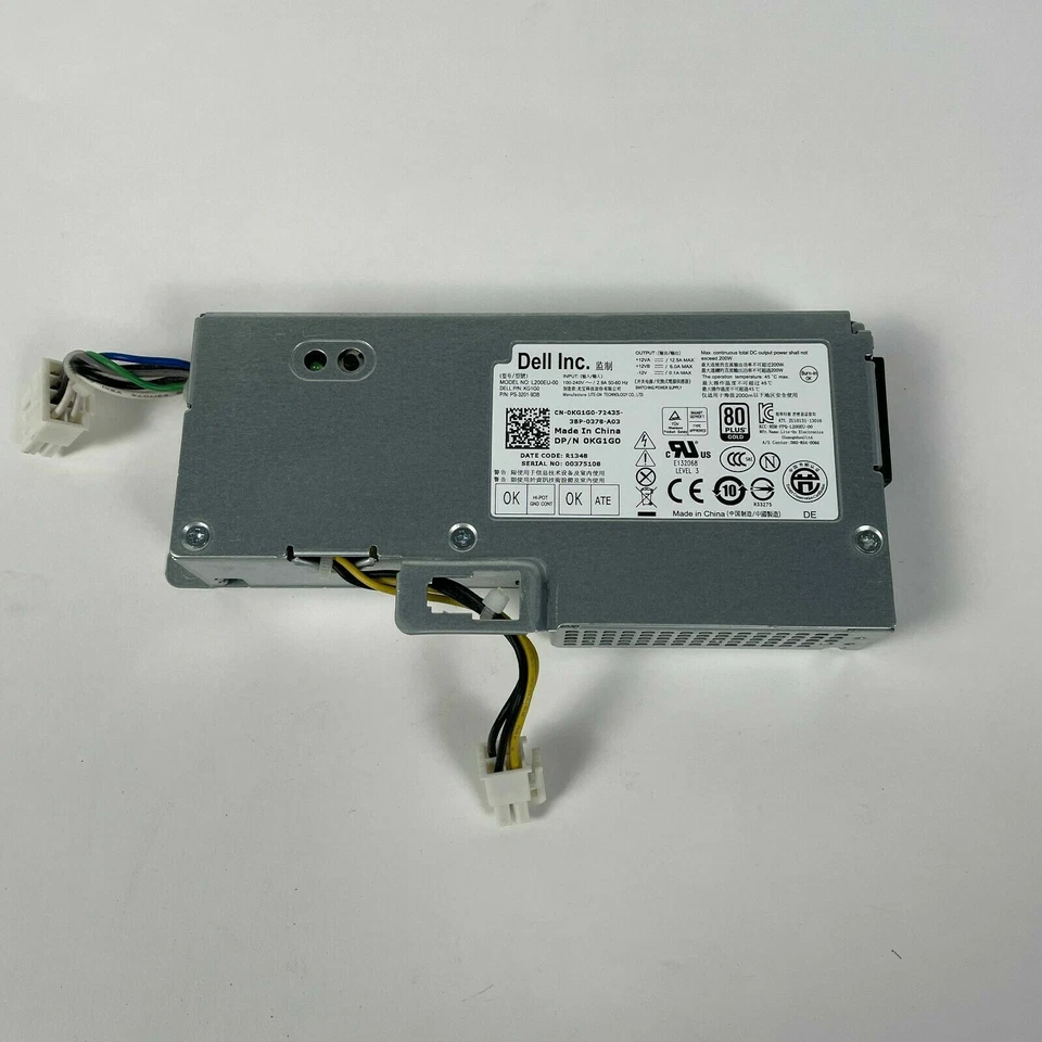 Dell Optiplex Power Supply 200W L200EU-00 0KG1G0 7010 9010 9020 790 990 USFF - Image 1 of 4