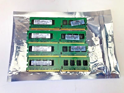 Elpida & Samsung 1GB 2Rx8 PC2-5300U-555 DDR2-667 Desktop RAM Memory - Image 1 of 4