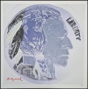 ANDY WARHOL * Indian Head * lithograph * 50x50 cm *limited # 241/500 CMOA signed - Bild 1 von 9