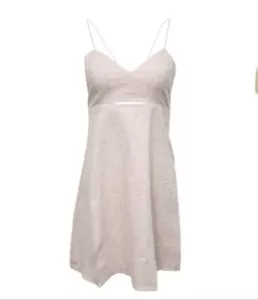 HoodLamb Women's Khaki Babydoll A-Line Hemp Dress 420 NWT - Picture 1 of 1