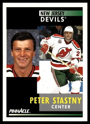 1991 Pinnacle Peter Stastny #266 New Jersey Devils Hockey Card - Image 1 of 2