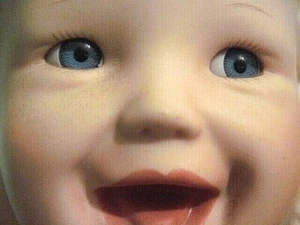 PORZELLAN PUPPE 1989 JESSICA YOLANDAS BILD PERFEKT EDWIN KNOWLES BLAUE AUGEN  - Bild 1 von 10