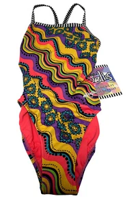 DOLFIN - UGLIES One Piece Swimsuit Womens Size 30 Yellow NEW NWT TAGS ORANGE