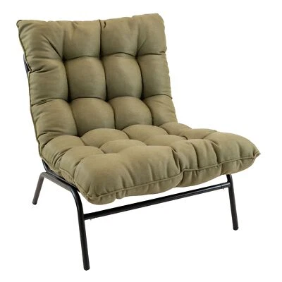 Lesli Living Relaxsessel "Zenzi Olive" anthrazit/olivgrün meliert Outdoorsessel