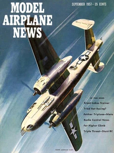 Model Airplane News - North American B-25 H - September 1957 - Magazine Poster - Picture 1 of 1