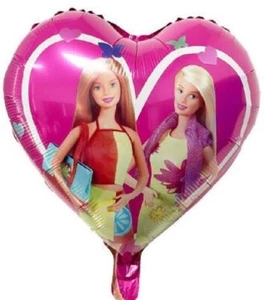18" Barbie Pink  Foil Balloon Heart Shape  Mylar Birthday Party Gifts Princesses - Picture 1 of 1