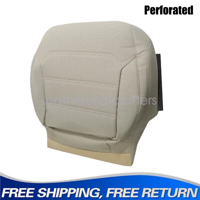 Fit For 2012-2020 Volkswagen Passat Driver Bottom PERF Leather Seat Cover - Tan - Image 1 of 4