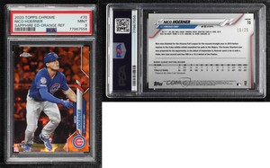 2020 Topps Chrome Sapphire Edition Orange /25 Nico Hoerner PSA 9 MINT Rookie RC