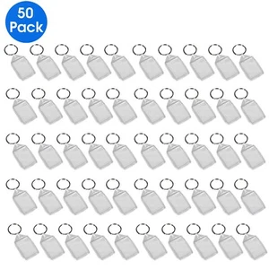 Acryl leere Schlüsselanhänger 35x25 mm Fotoeinsatz - Personalisieren klare Kunststoff Schlüsselringe - Bild 1 von 8