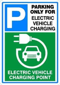 ESTACIONAMIENTO PARA CARGA DE VEHÍCULOS ELÉCTRICOS EV SEÑALES DE CARGA Y PEGATINAS VARIOS TAMAÑOS - Imagen 1 de 1