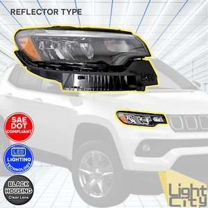 For 2022-2024 Jeep Compass Passenger Side LED Reflector Headlight w/o LED DRL RH - Picture 1 of 12