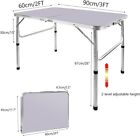 Folding Table Camping Garden Fold Away Dining Serving Hiking Table Buffet 4 Size